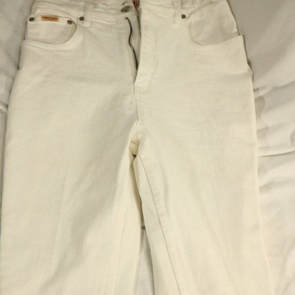 VTG COSMO White Denim Straight Leg Jeans Sz 9/10 - Picture 10 of 15